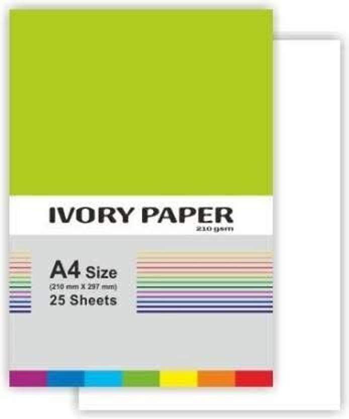 SHARMA BUSINESS 210 GSM A4 Size Smooth Finish Drawing Sheets/Paper Pack of 25 Sheet 8x11 Sheets Plain A4 210 gsm Drawing Paper(Set of 25, White)