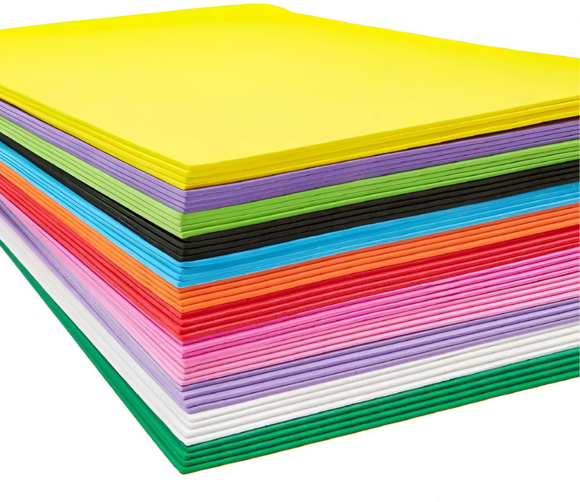 MR CRAFT 100 pcs A4 Size Color Sheets (10 Sheets Each Color) Art and Craft Paper Plain A4 75 gsm Coloured Paper(Set of 1, Multicolor)