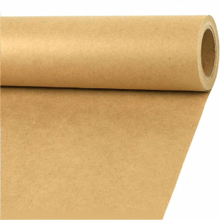 MALANI STORES BROWN GOLD PAPER unruled 20 INCH X 5 METER 130 gsm Craft paper(Set of 1, Brown)