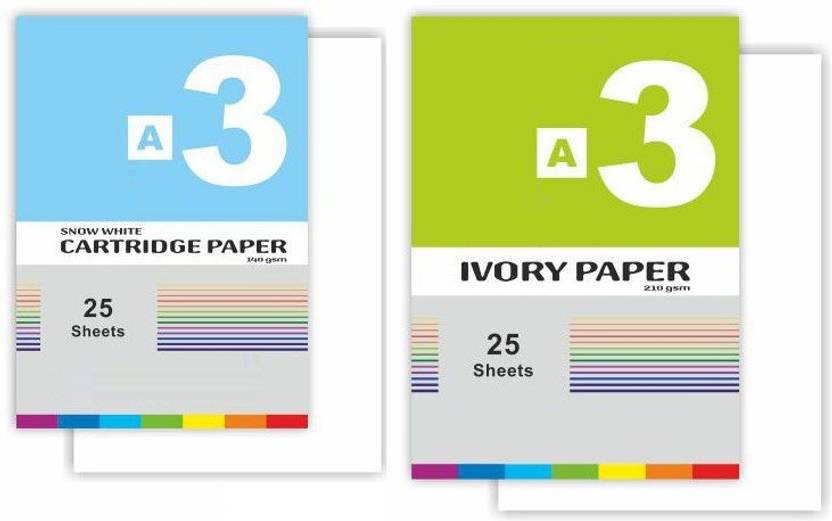 First Click A3 Cartridge Paper 25 Sheet, A3 Ivory 25