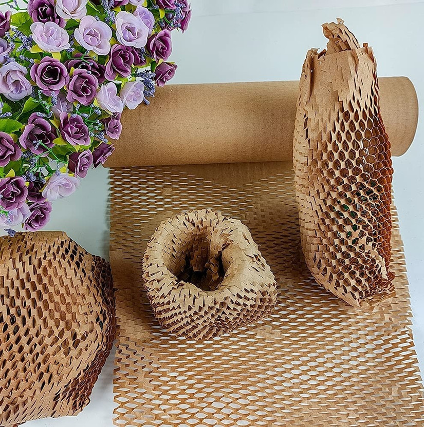 Dev Craft Paper Honeycomb paper 15 Inch 20 Meters 90 gsm Craft paper(Set of 15, Brown)