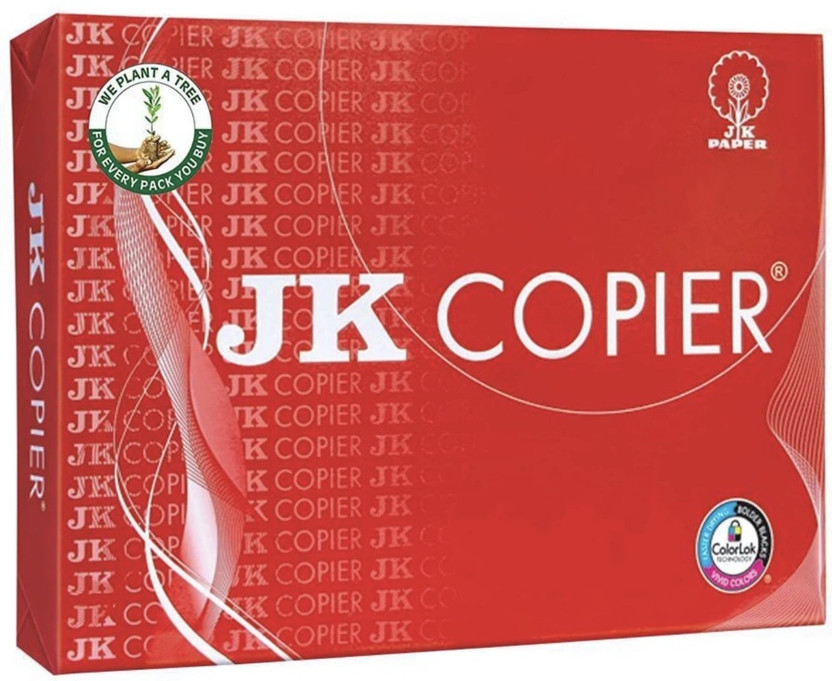 JK Copier Copier paper Unruled A4 75 gsm Copier Paper(Set of 1, White)