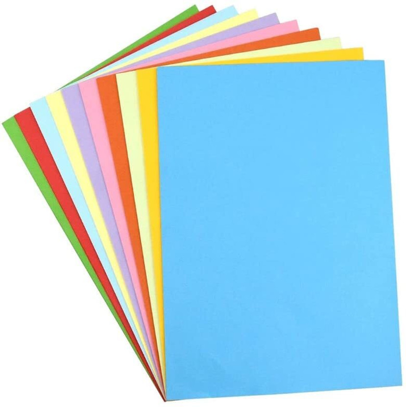 Freedy A4 50 Coloured Sheets (5 Sheets 10 each color) Copy Printing/Art and Craft Paper Children's Day Gift, Birthday Gift, Party Favors,christmas decor etc A4 90 gsm A4 paper(Set of 1, Multicolor)