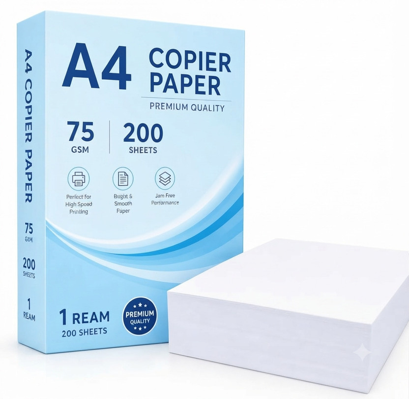 Dee Dee wrapping paper A4 Unruled A4 75 gsm A4 paper(Set of 1, White) - Flipkart Deal