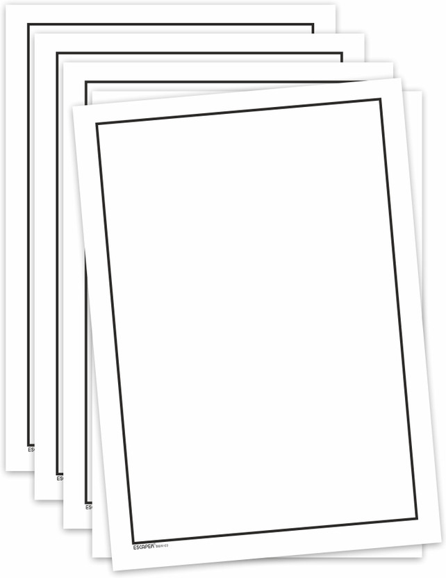 ESCAPER writing papers Unruled paper A4 90 gsm A4 paper(Set of 1, White)