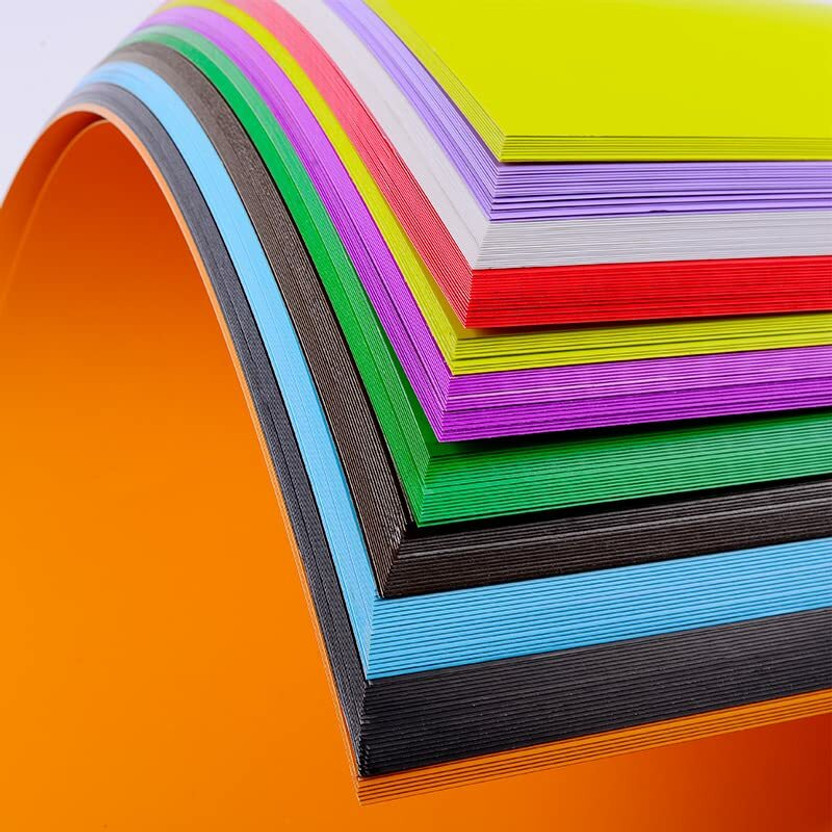 Eclet 100 pcs A4 Size Color Sheets (10 Sheets Each Color) Art and Craft Paper Double Sided Colored(Length -27.5 cm Width - 20.3 cm) A4 90 gsm Coloured Paper(Set of 100, Multicolor)