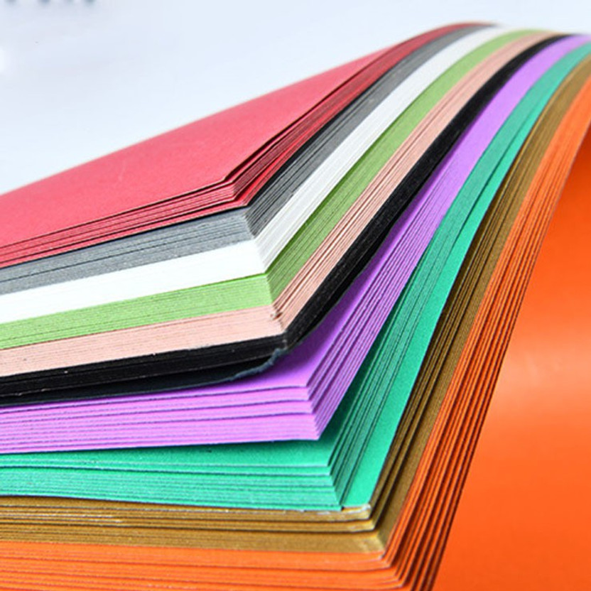 KRASHTIC Art and Craft Origami Paper Set of 100 For School Project Size 28x21 cm Plain A4 70 gsm Craft paper(Set of 100, Multicolor)