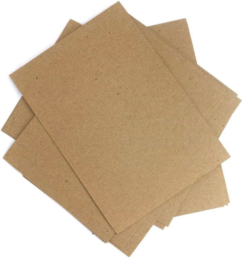 PerDay Brown Cardboard Sheets for Art & Craft for Model Making & School Projects Plain A4 490 gsm Craft paper(Set of 10, Brown)