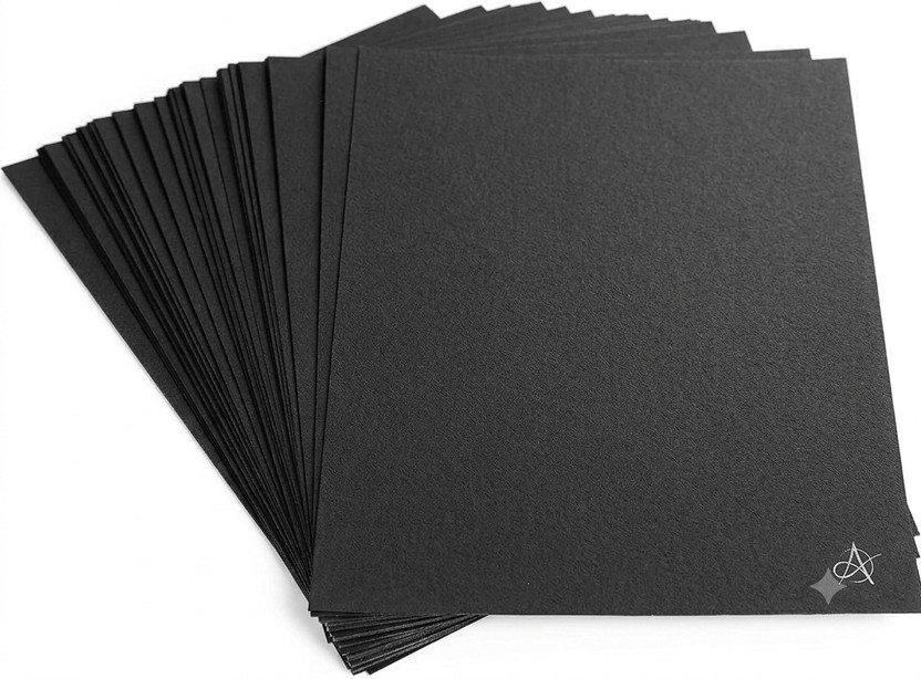 Kaagaz World Vintage Black Stationery Sheets | A4 90 gsm A4 paper(Set of 1, Black)
