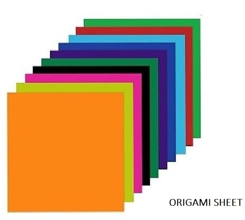 Eclet 100 Sheets Origami Paper Kit for Easy Fold Paper Beginner For kids art and craft paper 20cm X20cm 90 gsm Craft paper(Set of 1, Multicolor)