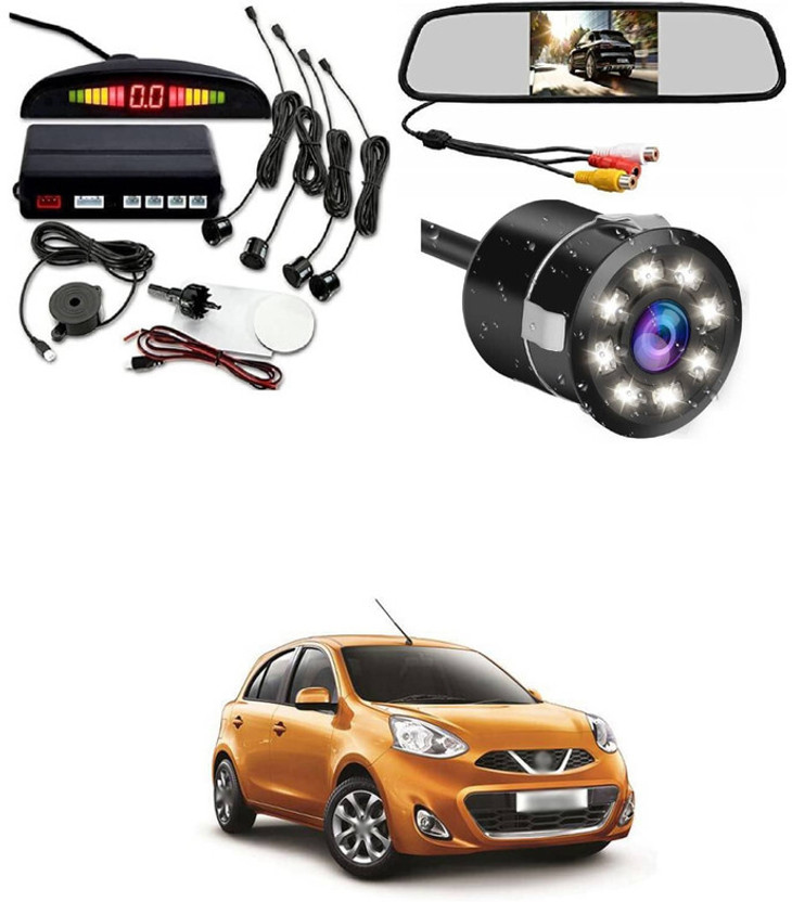 LOVMOTO Universal For Car Monitor with Reverse Parking Camera and Sensor For Mi-cra Reverse Assist Camera System(1 Camera, 960 x 576)