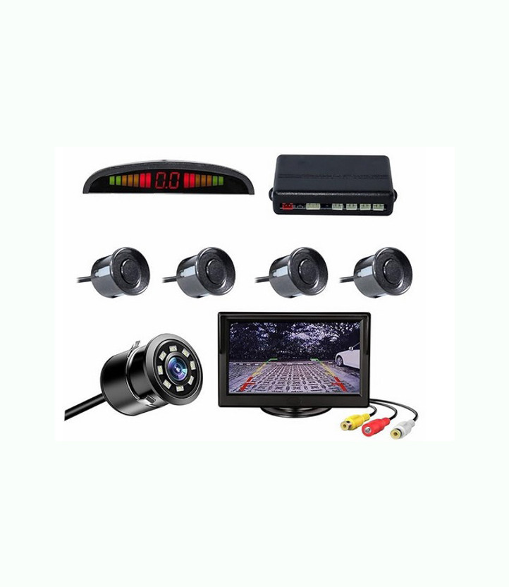 PROEDITION Car Reverse Parking Sensor System Rear with Camera & 4.3 Inch TFT Monitor X420 Car Reverse Parking Sensor Camera with 4.3 Inch TFT Monitor Kit X420 Parking Sensor(Ultrasonic Systems)