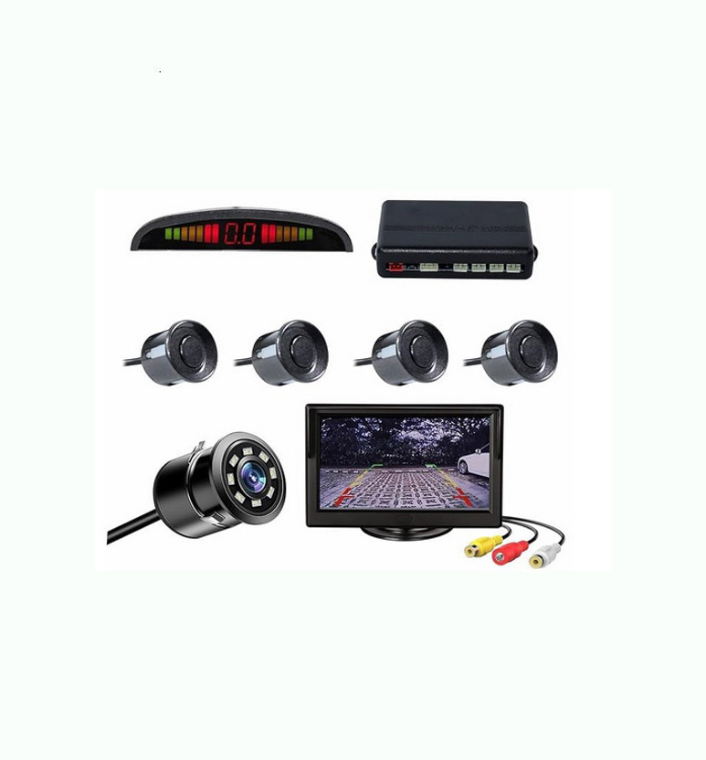 PROEDITION Car Reverse Parking Sensor System Rear with Camera & 4.3 Inch TFT Monitor X364 Car Reverse Parking Sensor Camera with 4.3 Inch TFT Monitor Kit X364 Parking Sensor(Ultrasonic Systems)