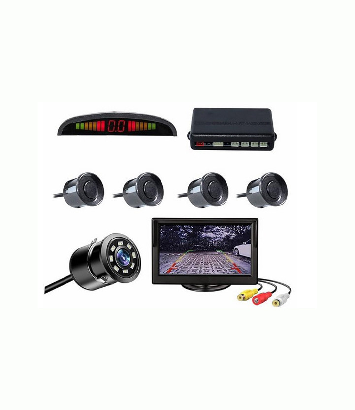 PROEDITION Car Reverse Parking Sensor System Rear with Camera & 4.3 Inch TFT Monitor X421 Car Reverse Parking Sensor Camera with 4.3 Inch TFT Monitor Kit X421 Parking Sensor(Ultrasonic Systems)