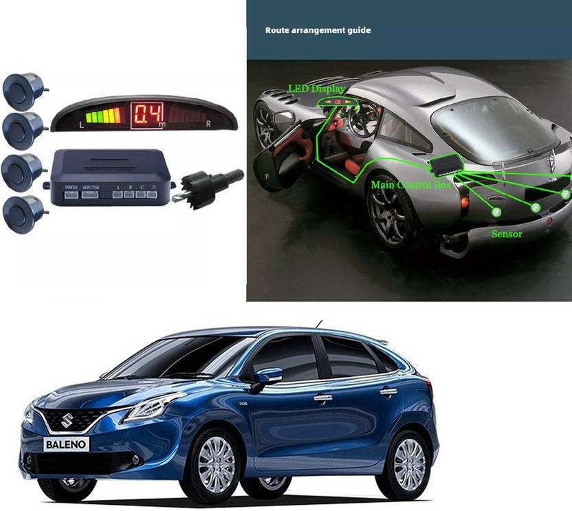 Atoray PARCKING SENSOR BLK 39 Buzzer Ultrasonic LED Display Parking Sensor for Maruti Suzuki