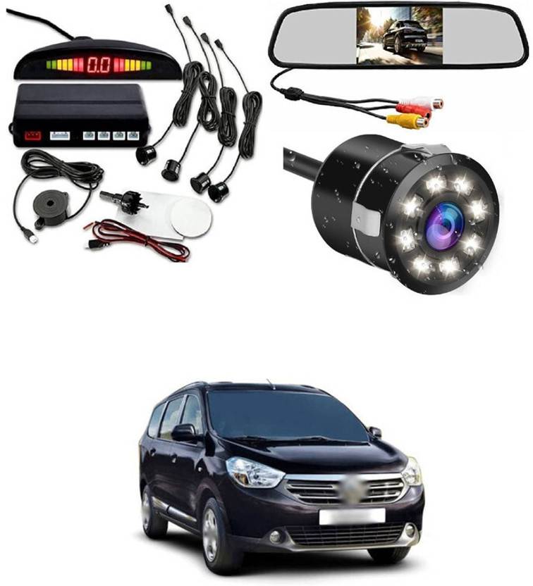 LOVMOTO Universal For Car Monitor with Reverse Parking Camera and Sensor For Lo-dgy Reverse Assist Camera System(1 Camera, 960 x 576)