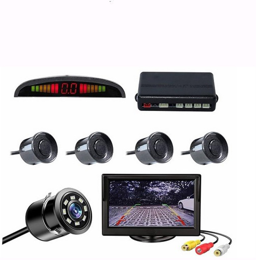 PROEDITION Car Reverse Parking Sensor System Rear with Camera & 4.3 Inch TFT Monitor X342 Car Reverse Parking Sensor Camera with 4.3 Inch TFT Monitor Kit X342 Parking Sensor(Ultrasonic Systems)