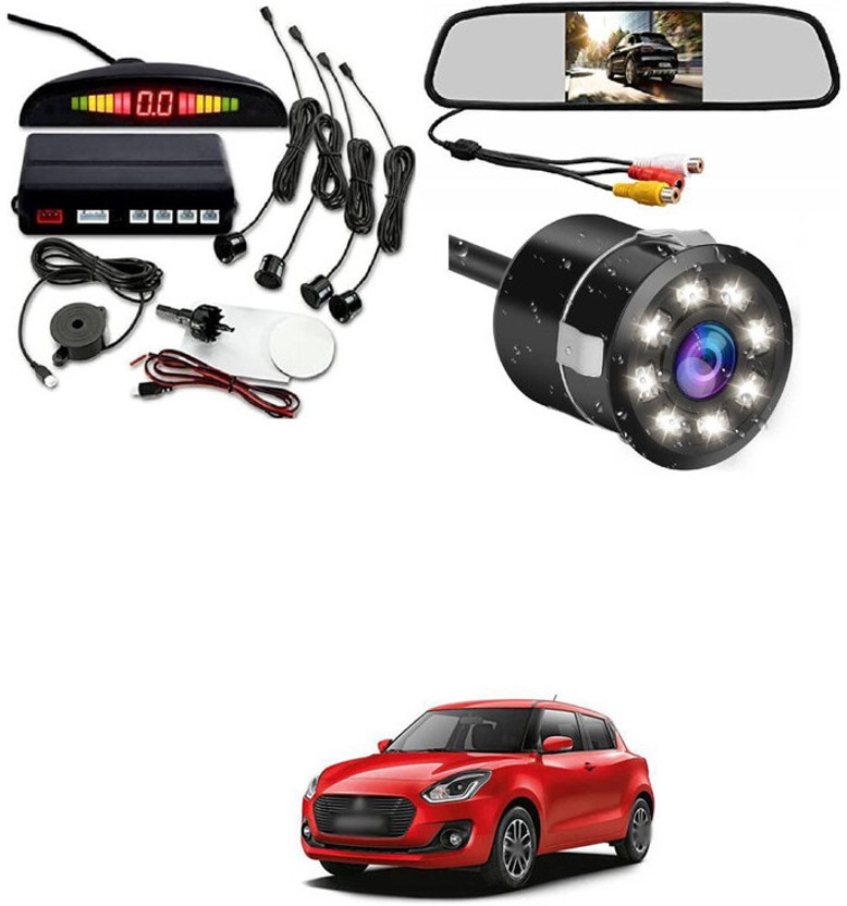 LOVMOTO Monitor with Reverse Parking Camera and Sensor For Sw-ift Old Reverse Assist Camera System(1 Camera, 960 x 576)