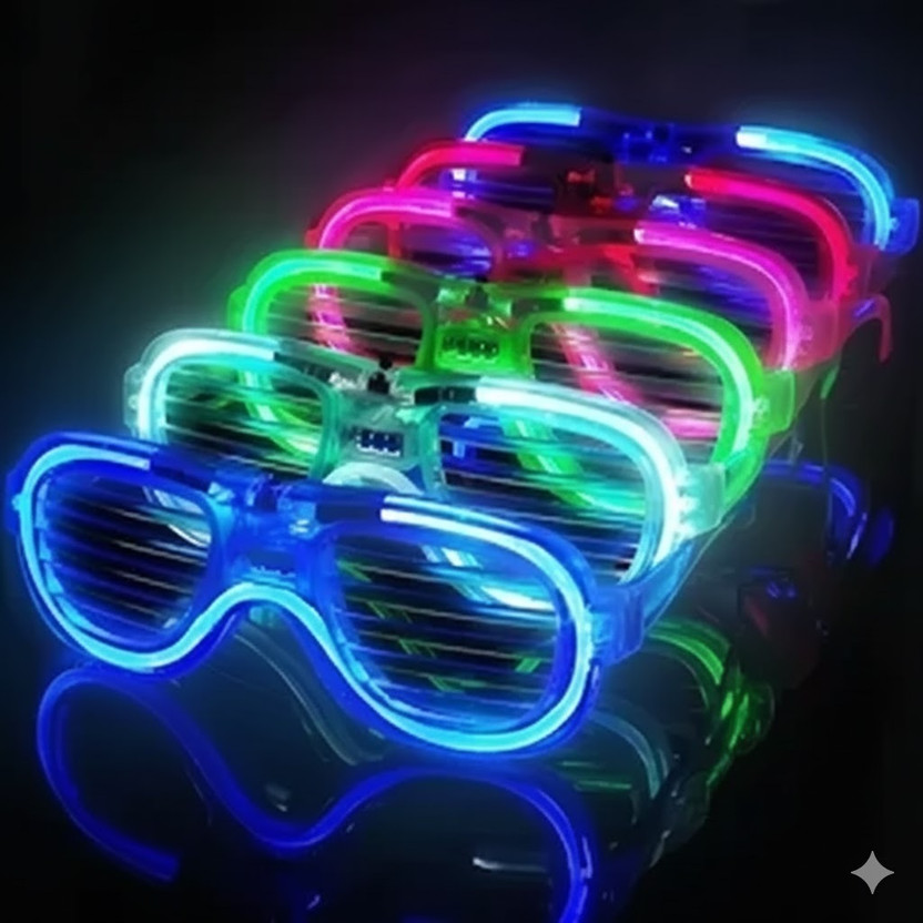 Orama Orama "LED Glow Party Glasses | Light-Up Neon Sunglasses for Night Parties & Festivals  Party Glow Ornament(Pack of 6) - Flipkart Deal