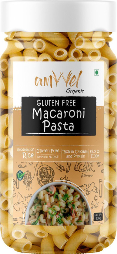 Amwel Organic Gluten Free Rice Macaroni Pasta | 300g x 1pc | No Maida No Sooji Macaroni Pasta(300 g)