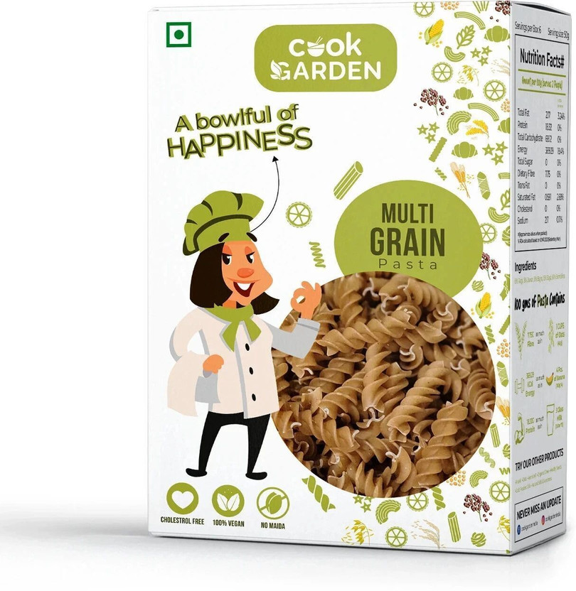 Cook Cook Garden Multi Grain Pasta|No Maida|made with Multigrain|High Protein & Fiber| Fusilli Pasta(300 g) - Flipkart Deal