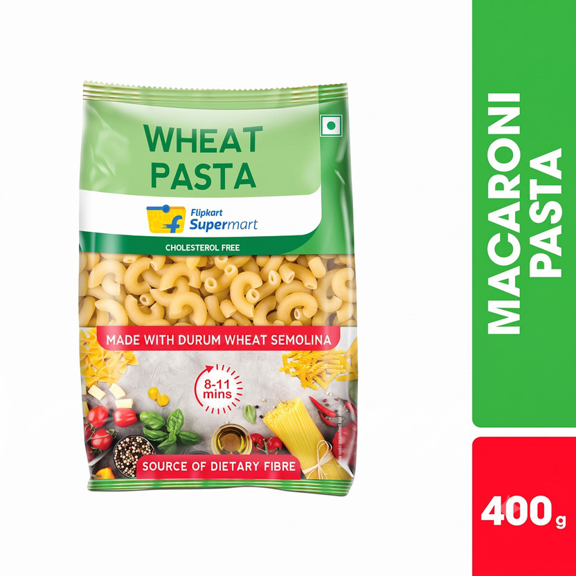 Flipkart Supermart 100% Durum Wheat Semolina Macaroni Pasta(400 g)