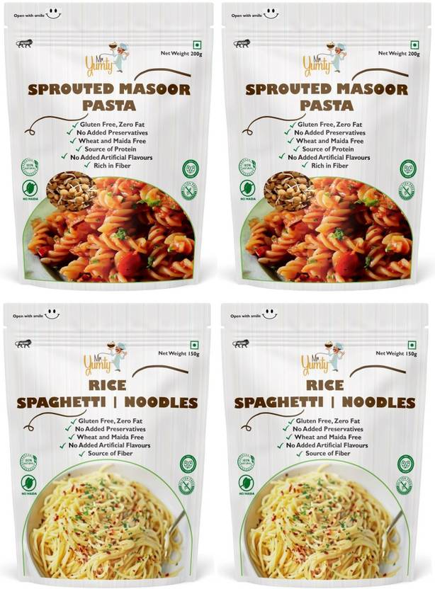Mr. Yumty Sprouted Masoor Pasta (200g) and Rice Spaghetti / Noodles