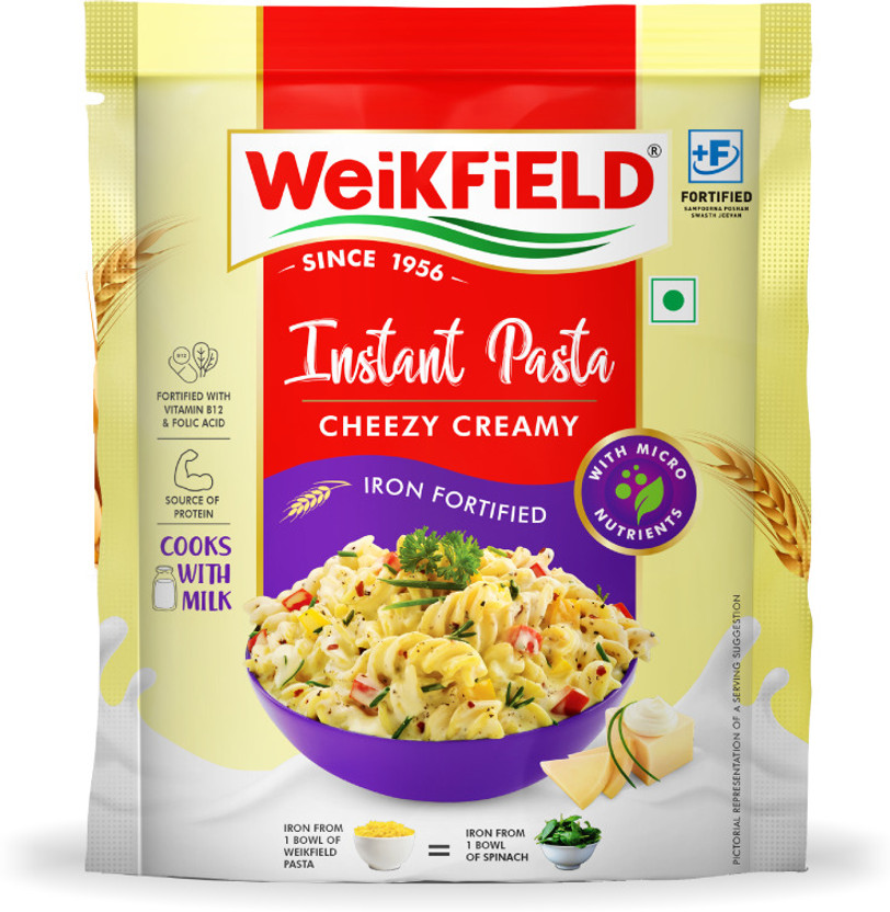 WeiKFiELD WeiKFiELD Instant Pasta-Cheezy Creamy, Made With 100% Durum Wheat, 100% Vegetarian Pasta(64 g) - Flipkart Deal