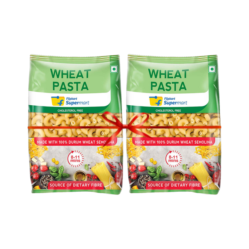 Flipkart Supermart Wheat Macaroni Pasta(Pack of 2, 800 g)