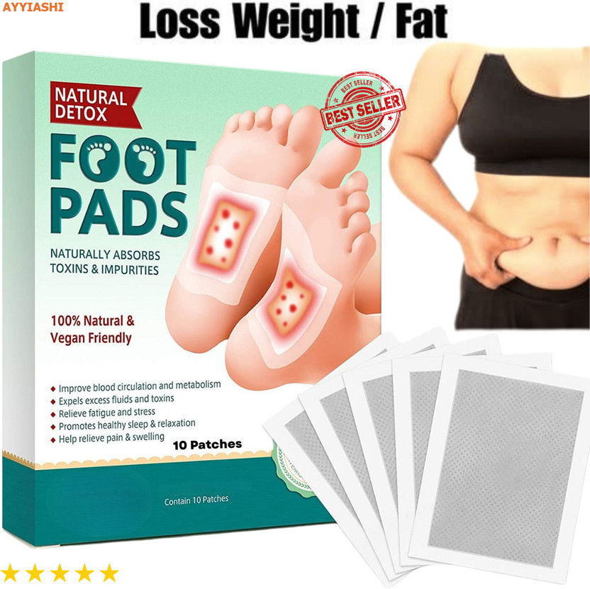 AYYIASHI Ginger Detox Foot Patch Foot Detox Patch Ginger Pads Used For Simple Rest(50 g, Set of 10)