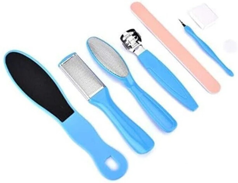 beauty bounty Foot File, Dead Hard Skin Callus Remove, Portable Scraper Pedicure Kit set Tools(100 g, Set of 8)