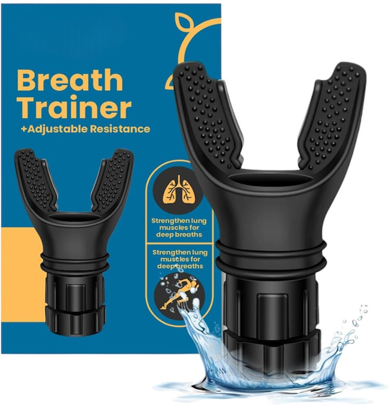 KARIHA Lung Breathing Trainer Exercise Device-Compact Pure Lung Exercise Device Enhanced Respiratory Health,Lung Strengthening,Sports Performance(Black)