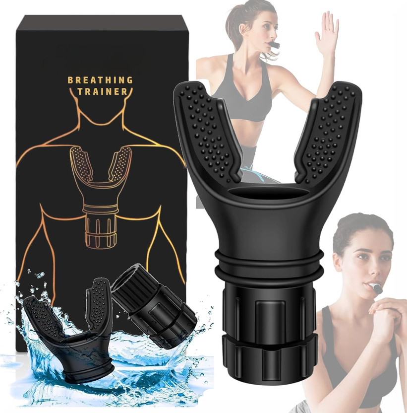 Dizaa Lung Exercise Equipment Breathing Exercise Machine and Lung Exercise Device Enhanced Respiratory Health,Lung Strengthening,Sports Performance(Black)