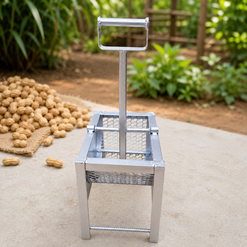 Raizing Peanut Sheller Hand Operated | Shenga Phodni Yantra | Heavy Duty MS Body Straight Peeler(Grey)