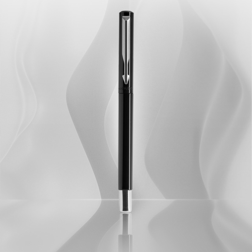 PARKER Vector Standard Calligraphy Chrome Trim Black Body Color Calligraphy