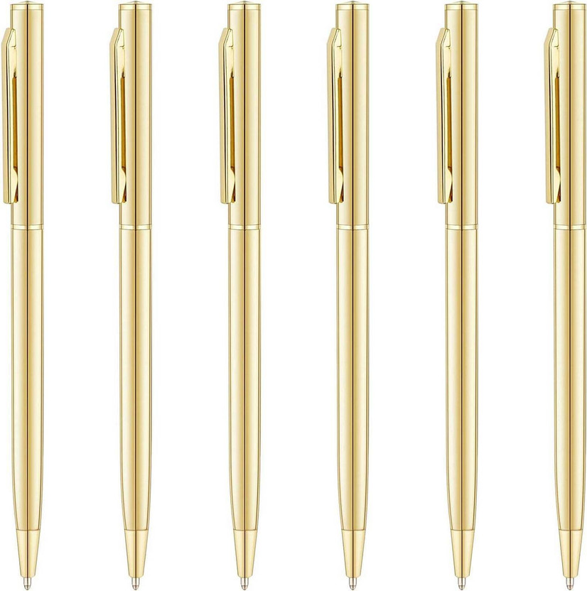 ORIDOR ORIDOR Luxury Gold Metal Pen Set Pack of 6 for Office School and Gifting Ball Pen(Pack of 6, Ink Color - Black) - Flipkart Deal