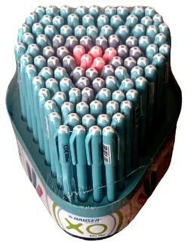 HAUSER Xo Ball Pen(Pack of 100, Ink Color - Blue Black and Red)