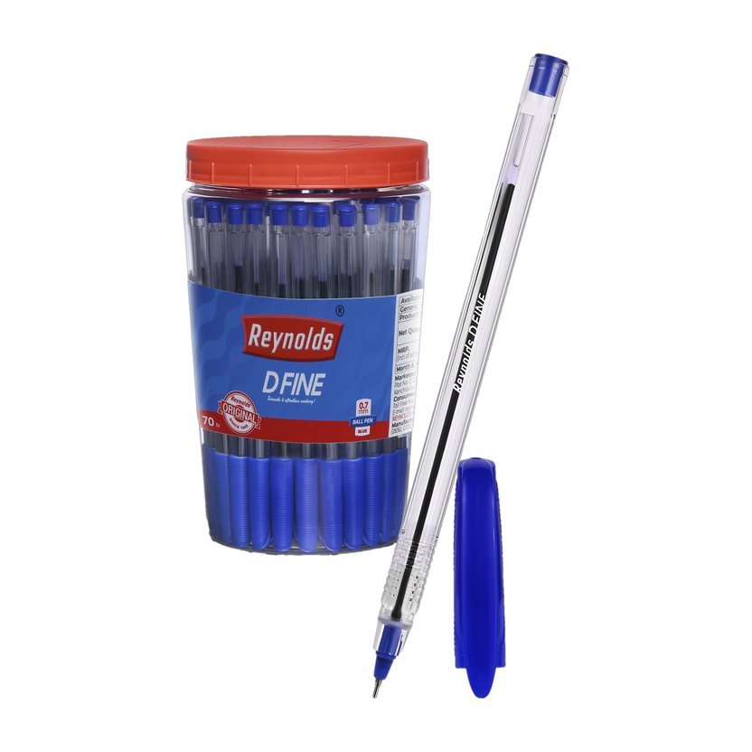 Reynolds DFine Ball Pen(Pack of 70, Ink Color - Blue)