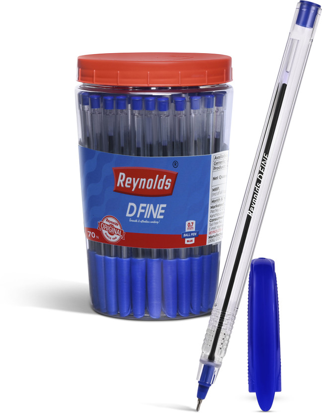 Reynolds DFine Ball Pen(Pack of 70, Ink Color - Blue)