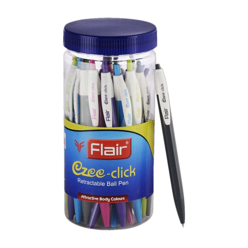 FLAIR Ezee Click Jar Of Ball Pen(Pack of 25, Ink Color - Blue)
