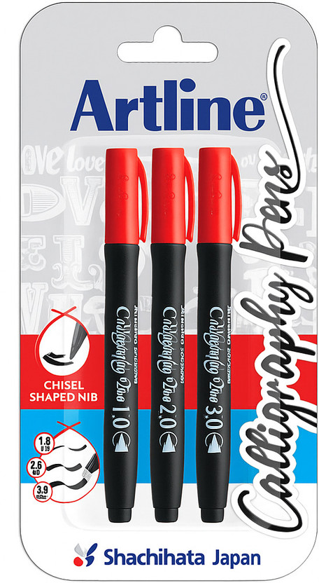 Artline Artline Ergoline Calligraphy Pen Set of 3 | Elegant Handwriting & Decoration Calligraphy(Pack of 3, Ink Color - Red) - Flipkart Deal
