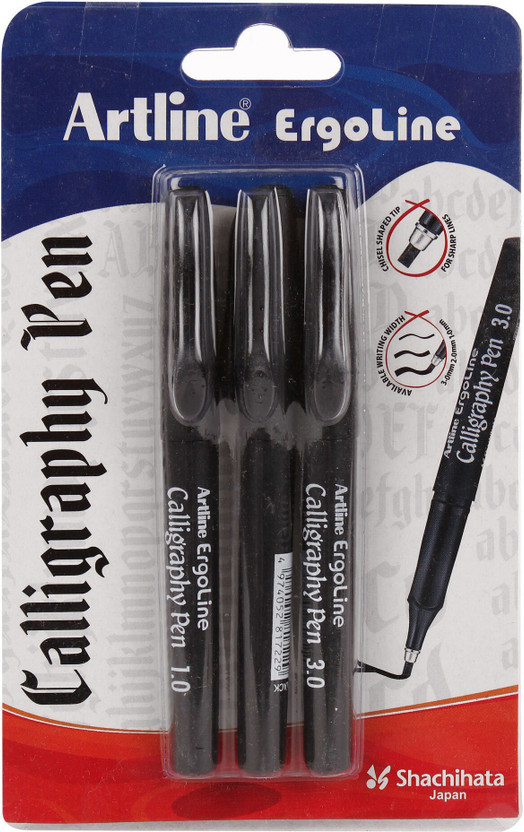 Artline Calligraph Calligraphy(Pack of 3, Ink Color - Black)