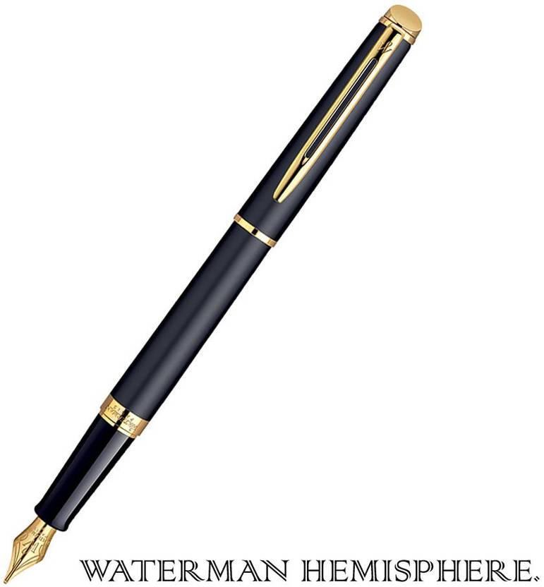 Waterman HEMISPHERE MATTE BLACK GT FOUNTAIN PEN MEDIUM NIB Fountain