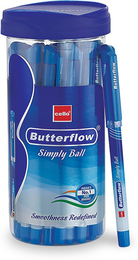 Cello Butterflow Simply Ball Pen(Pack of 25, Ink Color - Blue)
