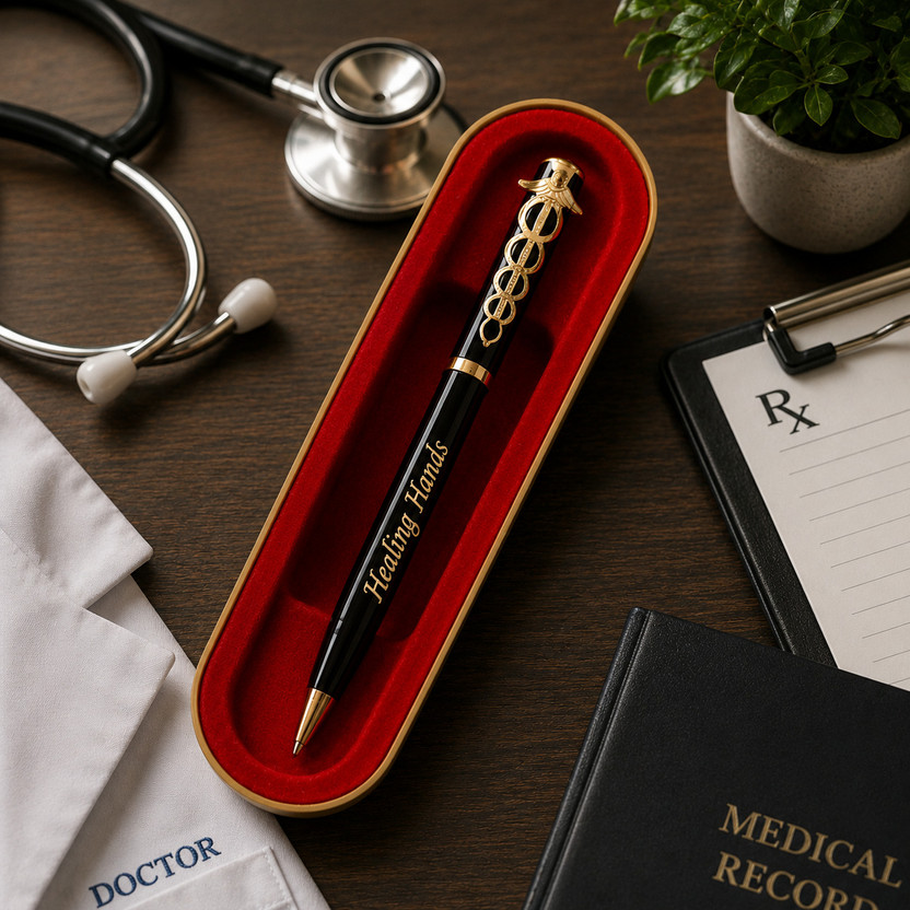 Arham Global Mart Personalized Doctor Gifting Pen Ball Pen(Ink Color - Blue)
