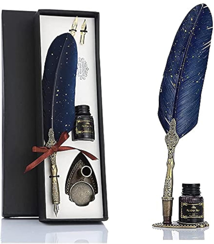 Lumesta 21 Dip Feather Pen Nib Sketch Pens(Set of 1, Multicolor)