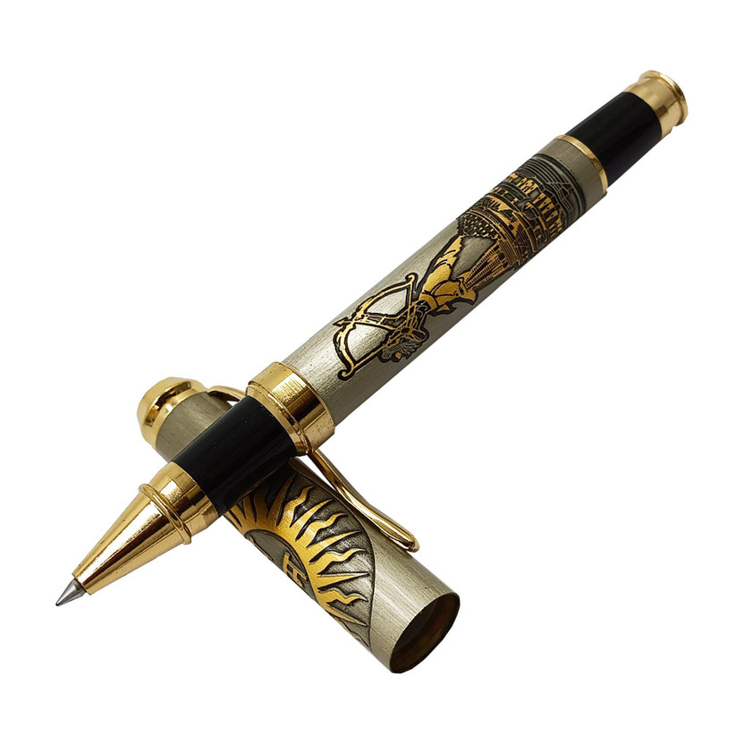 auteur Divine Series Sharanga Blessings Of Lord Rama Designer Metal Body Lucky Gift Roller Ball Pen(Ink Color - Blue)