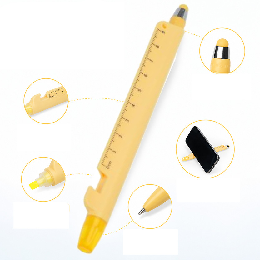 TECHNOCHITRA TECHNOCHITRA Multi Function Pen for Kids | Ball Pen, Highlighter, Stylus, Scale,Mobile Holder Ball Pen(Ink Color - Blue) - Flipkart Deal