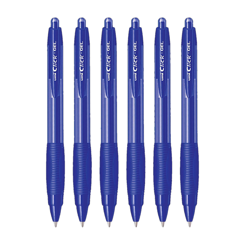 uni-ball Click-GEL XSGR7 Gel Pen(Pack of 6, Ink Color - Blue)