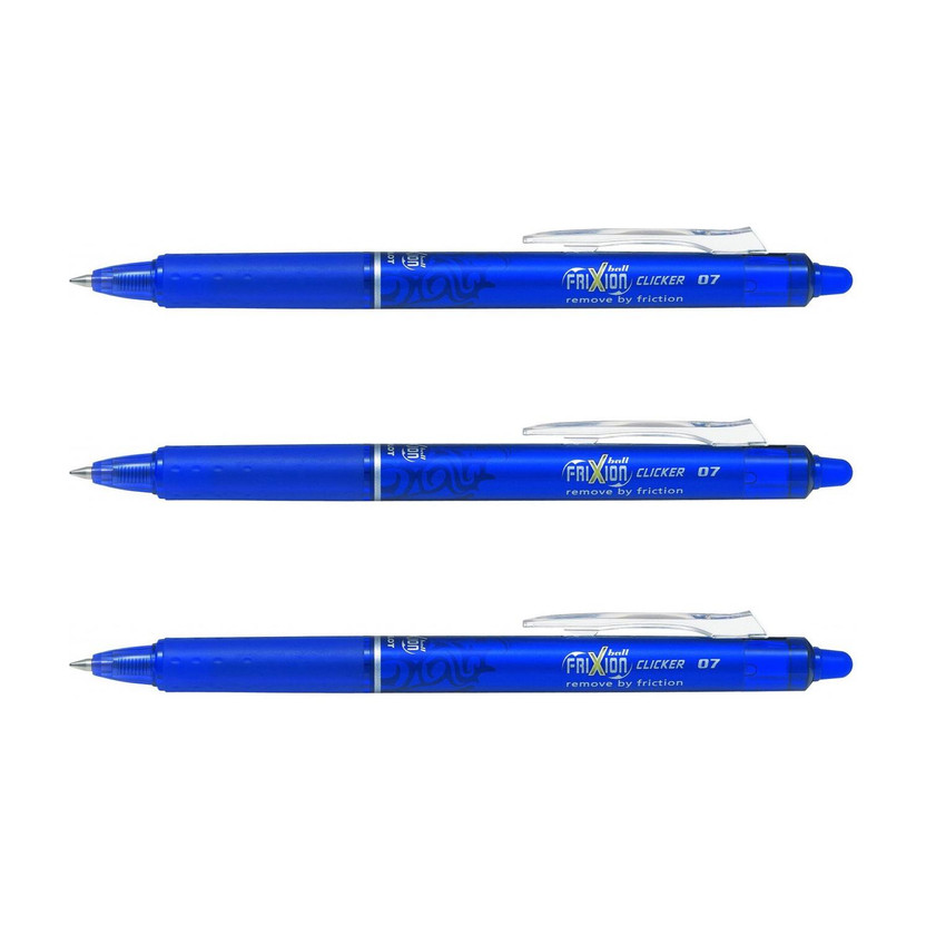 PILOT Frixion Roller Ball Pen(Pack of 3, Ink Color - Blue)